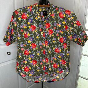 Vintage 90s Liz Sport Floral Button Up Size Small Petite